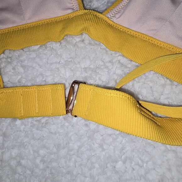Shade Shore Yellow Bikini Top Size Small S - Picture 2 of 4